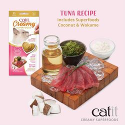 Catit Creamy Superfood Treats Tuna Recipe with Coconut Wakame 12pk
